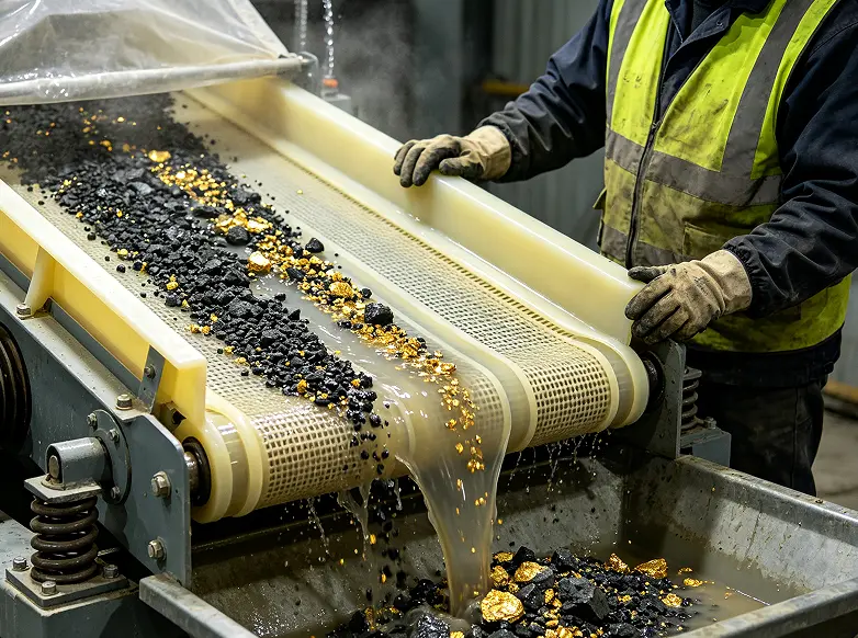 High-Frequency Polyurethane Fine Screen: Improving Gold Recovery Rates